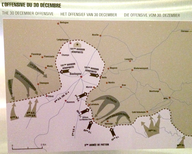 Map Bastogne area 30 Dec 1944